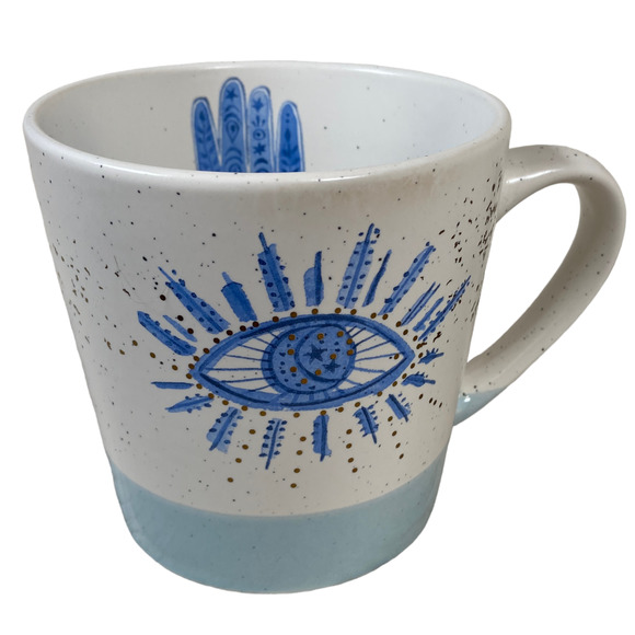 Anthropologie Other - Anthropologie HAMSA & Evil Eye Extra Large Mug with Gold
